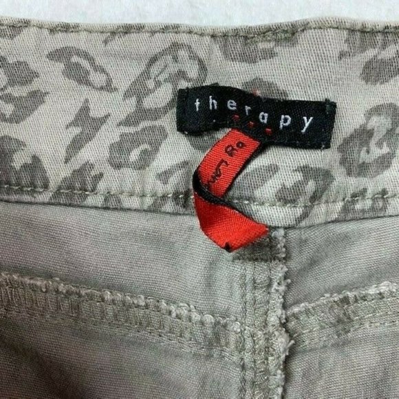 Therapy Jeans Size 3 Juniors Gray leopard Pattern Stretch Skinny - Picture 4 of 4